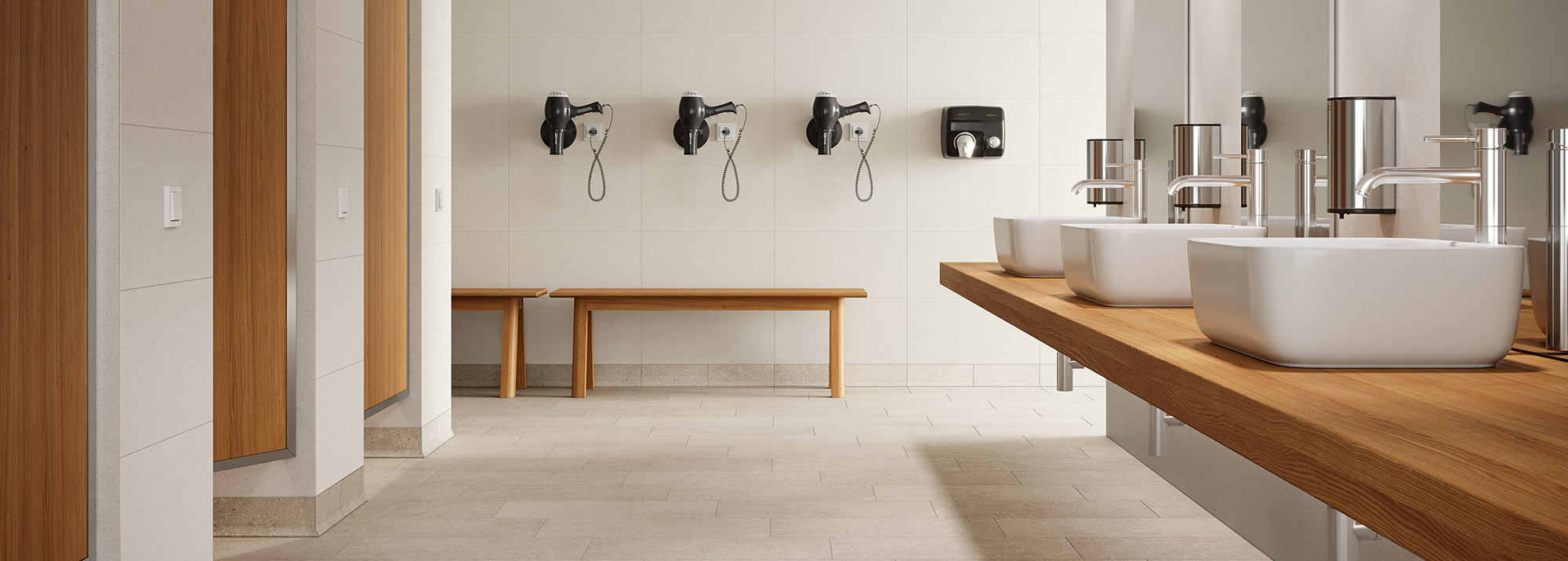 Wand und Bodenfliesen für Bäder und Waschräume mit passenden Accessoires von Fliesen-Moos in Velbert